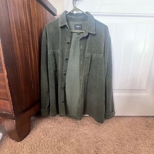 Men's Green Corduroy Shacket